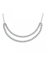 Rimba Nipple Clamps with Double Chain Silver 2 Pieces