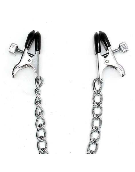 Rimba Adjustable Nipple Clamps with Chain Silver 2 Pieces