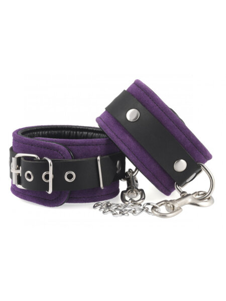 Rimba Handcuffs with Carabiner Hook Purple Black