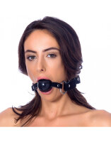 Rimba Ball Gag with Silicone Ball Black Ø 4.4 cm