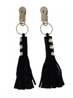 Rimba Nipple clamps with little leather whip attached