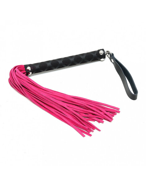 Rimba Small Whip with 30 Strands Pink Black