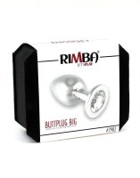 Rimba Analplug mit Kristall Silber Ø 4 cm