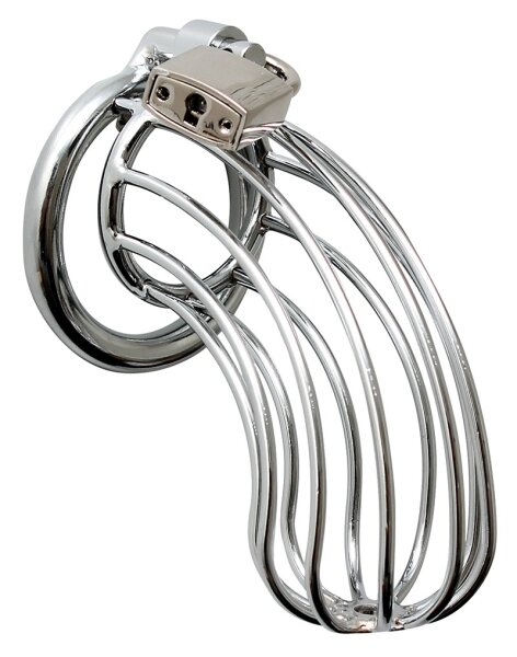 Rimba Penis Cage with Lock Silver 12 cm Ø 4.5 cm