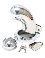 Rimba Chastity Cage with Padlock Silver Ø 4.5 cm