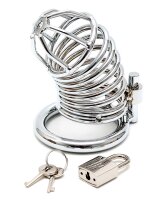 Rimba Peniskäfig mit Schloss Silber 8 cm Ø...