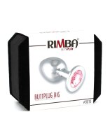 Rimba Analplug mit Kristall Silber Rosa Ø 4 cm