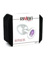 Rimba Anal Plug with Crystal Silver Purple Ø 4 cm