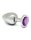 Rimba Anal Plug with Crystal Silver Purple Ø 4 cm