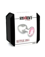Rimba Analplug mit Kristall Silber Rosa Ø 3 cm