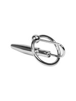 Rimba Penis Plug with Glans Ring Silver Ø 2.8 cm