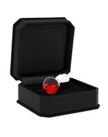 Rimba Analplug mit Kristall Silber Rot Ø 2,4 cm