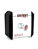 Rimba Analplug mit Kristall Silber Rot Ø 2,4 cm