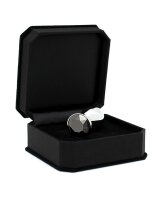 Rimba Analplug mit Kristall Silber Schwarz Ø 2,4 cm