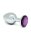 Rimba Anal Plug with Crystal Silver Purple Ø 2.4 cm