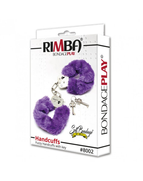 Rimba Police Handcuffs with Fur Silver Purple