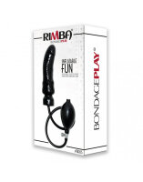 Rimba Aufblasbarer Dildo mit massiven Kern Schwarz 15 cm Ø 3,5 - 8,5 cm
