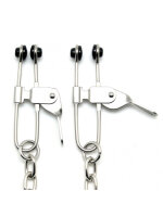 Rimba Nippelklemmen mit Kette Silber