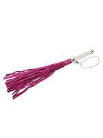 Rimba Leder Flogger Silber Rosa 52 cm