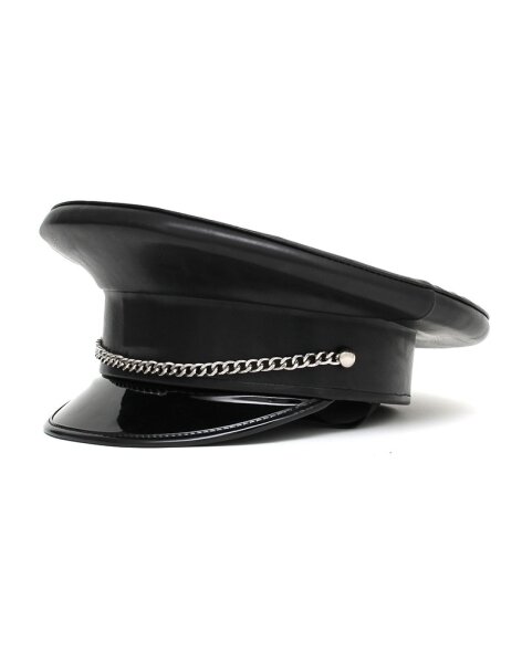 Rimba Polizei-Mütze Schwarz Silber S-M