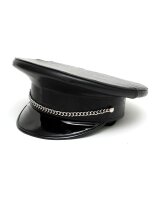 Rimba Polizei-Mütze Schwarz Silber S-M