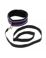 Rimba Soft Collar with Leash Purple Black