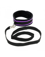 Rimba Soft Collar with Leash Purple Black
