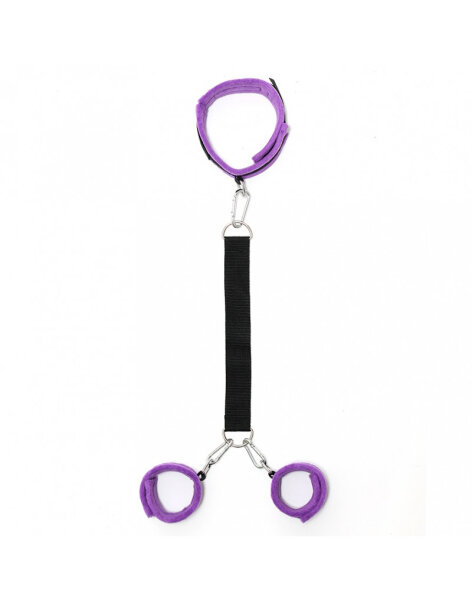 Rimba Soft Bondage Halsband mit Handfessel Mehrfarbig