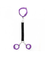 Rimba Soft Bondage Halsband mit Handfessel Mehrfarbig