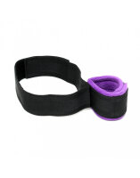 Rimba Soft Bondage Upper Leg to Wrist Cuffs 2-Piece Purple Black