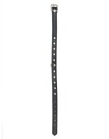 Rimba Halsband mit Ring und Nieten Schwarz 32-44 cm