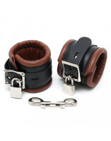 Rimba Luxe Padded Handcuffs Black Brown