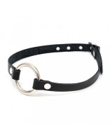 Rimba Mundknebel mit O-Ring Schwarz Silber Ø 5 cm