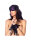 Rimba Satin Look Handschellen mit Maske Schwarz Lila