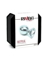 Rimba Anal Plug with Heart-Shaped Base Silver Ø 3 cm