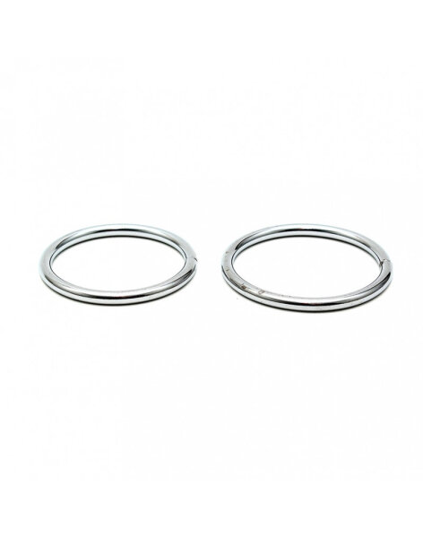 Rimba 2-teiliges Cockring-Set aus Metall Silber Ø 3,0-3,5 cm