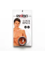 Rimba 2-teiliges Cockring-Set aus Metall Silber Ø 3,0-3,5 cm