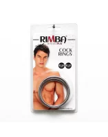 Rimba 2-Piece Metal Cock Ring Set Silver Ø 5.0-5.5 cm