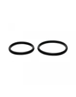Rimba 2-teiliges Cockring Set Schwarz Ø 4+4,5 cm