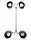 Rimba spreader bar with 4 detachable restraints multicolour 30 cm