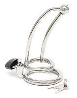 Rimba Penis Lock with Curved Urethral Tube Silver Ø 5 cm