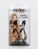 Rimba Nipple Clamps with Chain Silver