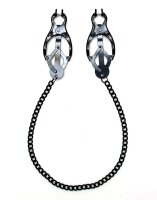 Rimba Adjustable Nipple Clamps on Chain Black