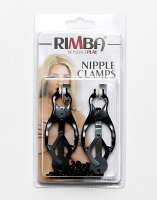Rimba Adjustable Nipple Clamps on Chain Black