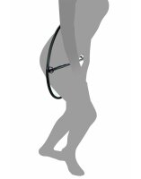 Rimba Restraint Ring with leather cuffs and padlock