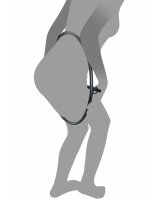 Rimba Restraint Ring with leather cuffs and padlock