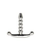 Rimba Ribbed Urethral Plug Silver 9 mm