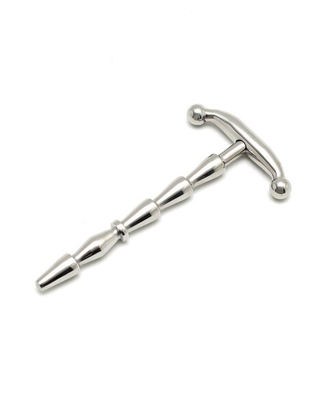 Rimba Ribbed Urethral Sound Silver 7 mm