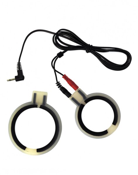 Rimba Electro cock rings, bi-polar, round 2 pcs