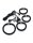 Rimba Electro set silicone cock rings. uni polar